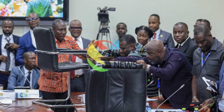 Chaos erupts as NDC, NPP MPs clash during vetting