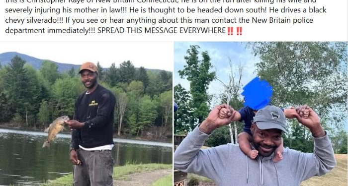 Christopher Raye, New Britain Man on the Run After Killing Wife and Severly Injuring Mother-in-Law