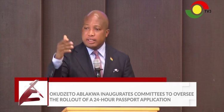 Ablakwa to implement a 24-hour passport application system