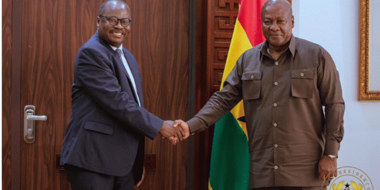 Dr Addison officially informs President Mahama of his leave