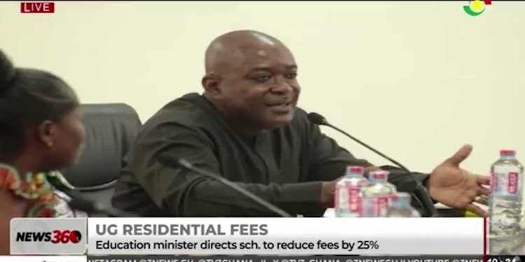 Education Minister urges University of Ghana authorities to reduce residential facility fees by 25%