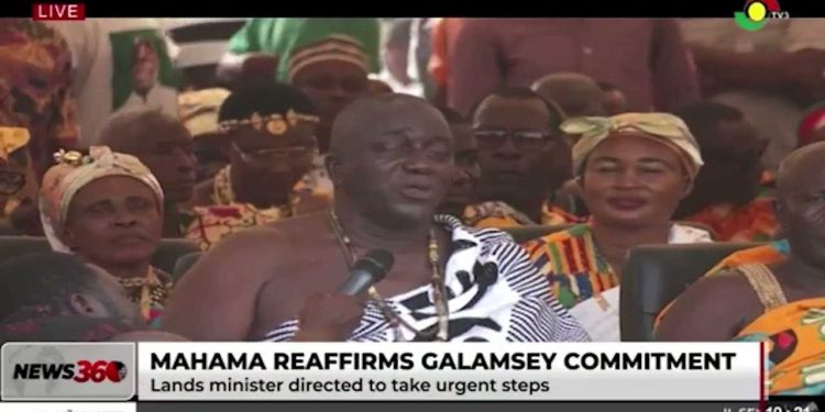 President Mahama reaffirms galamsey commitment