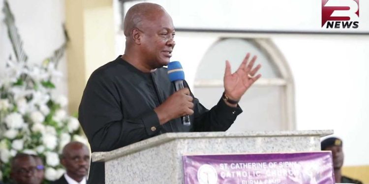 Prez. Mahama’s speech at the funeral of LT Arnorld K. Quainoo