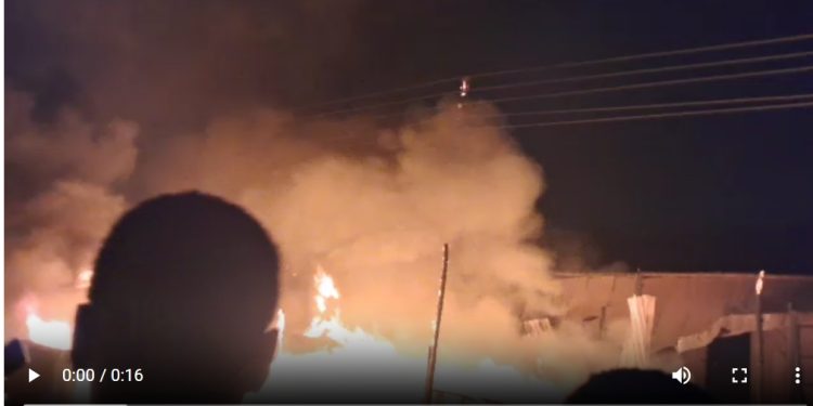 Fire destroys wooden structures along Agbogba-Ritz Junction stretch