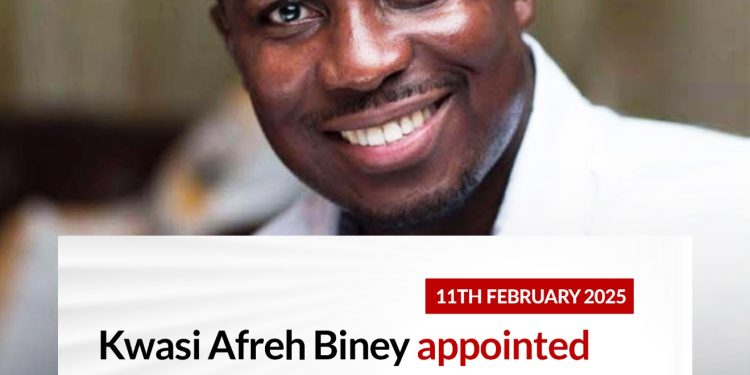 Kwasi Afreh Biney appointed SSNIT Director-General