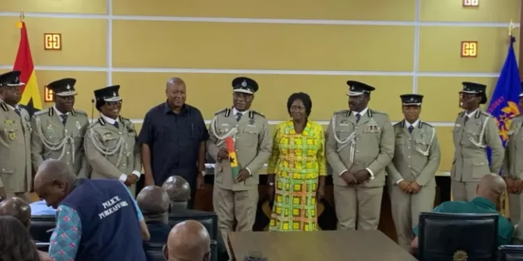President Mahama Swears in COP Yohuno as IGP