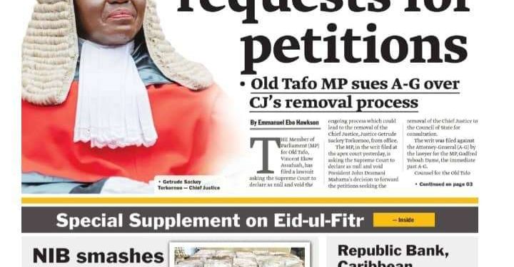 Newspaper Frontpages: Friday March 28, 2025