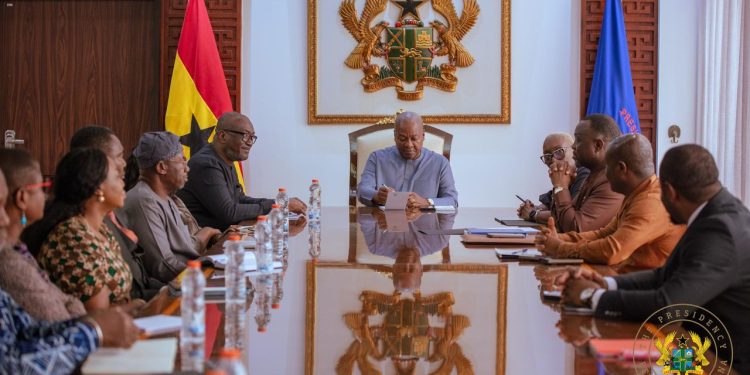 President Mahama engages in discussions with the Constitution Review Commission to gather input from various stakeholders