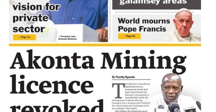 Newspaper Frontpages: Tuesday April 22, 2025