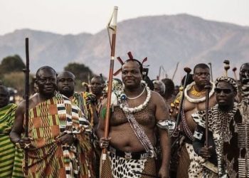 Royal Visit: King Mswati Arrives, Meets Mahama Prior to Otumfuo in Kumasi