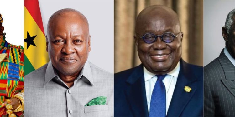 Commemorative Gold Coin in Honour of Otumfuo Presented to Mahama, Akufo-Addo and Kufuor