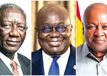 In Historic Gesture, Asantehene Presents Gold Medals to Mahama and Two Former Presidents